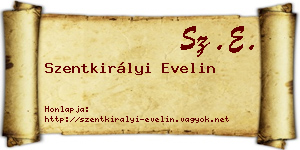 Szentkirályi Evelin névjegykártya