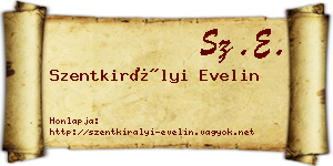 Szentkirályi Evelin névjegykártya