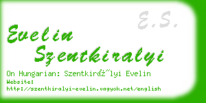 evelin szentkiralyi business card